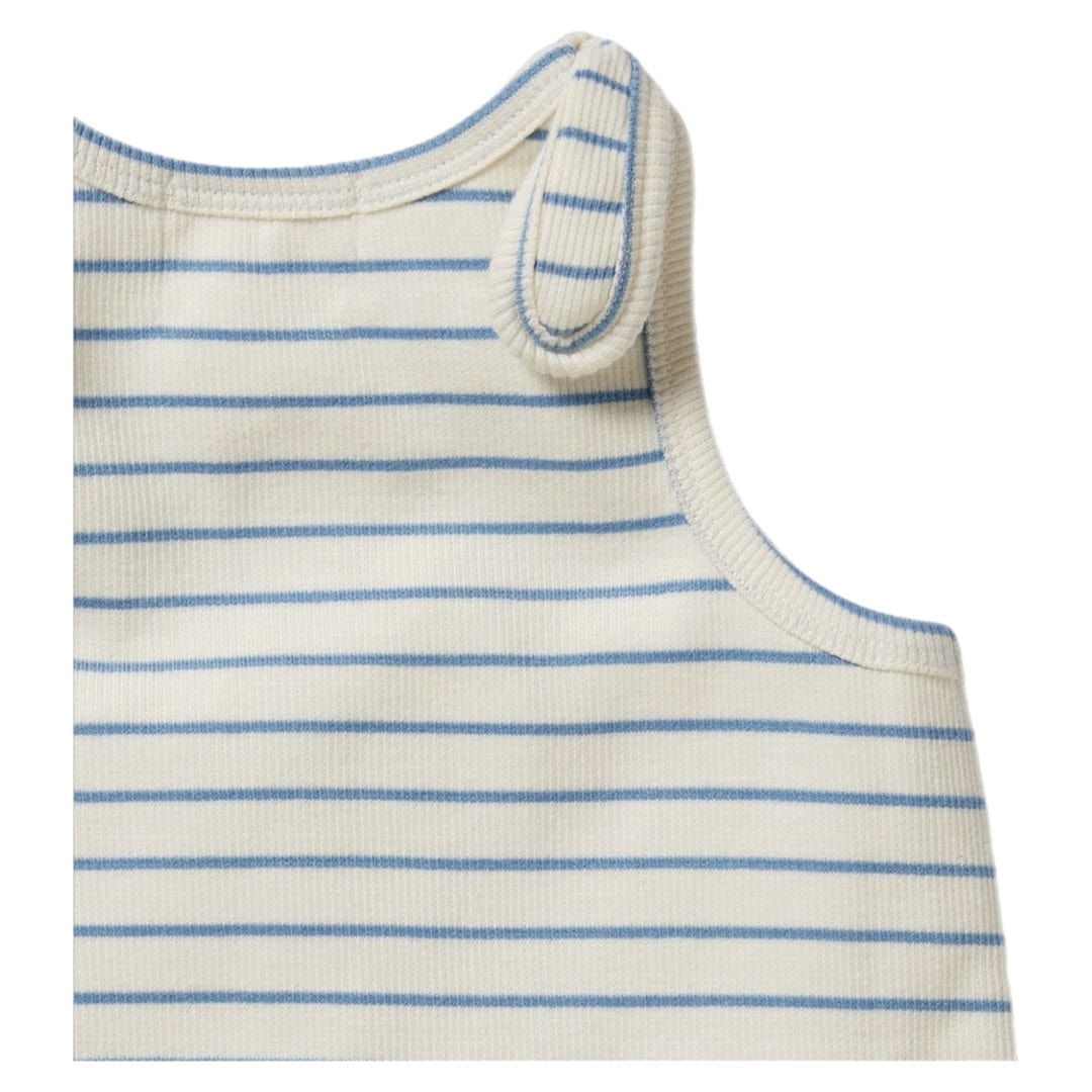 Wilson & Frenchy 3-6 Months to 18-24 Months Tie Singlet - Petit Blue