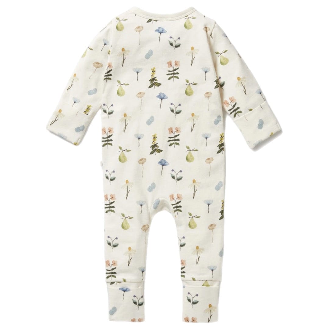 Wilson & Frenchy Newborn to 6-12 Months Zipsuit with Feet - Petit Garden