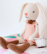 Apple Park Birth Plus Organic Knit Bunny - Charlotte