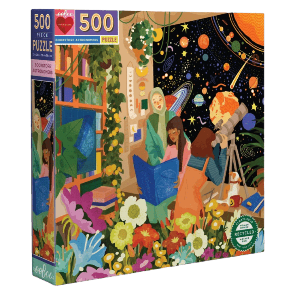 eeBoo 10 Plus 500 Pc Puzzle - Bookstore Astronomers