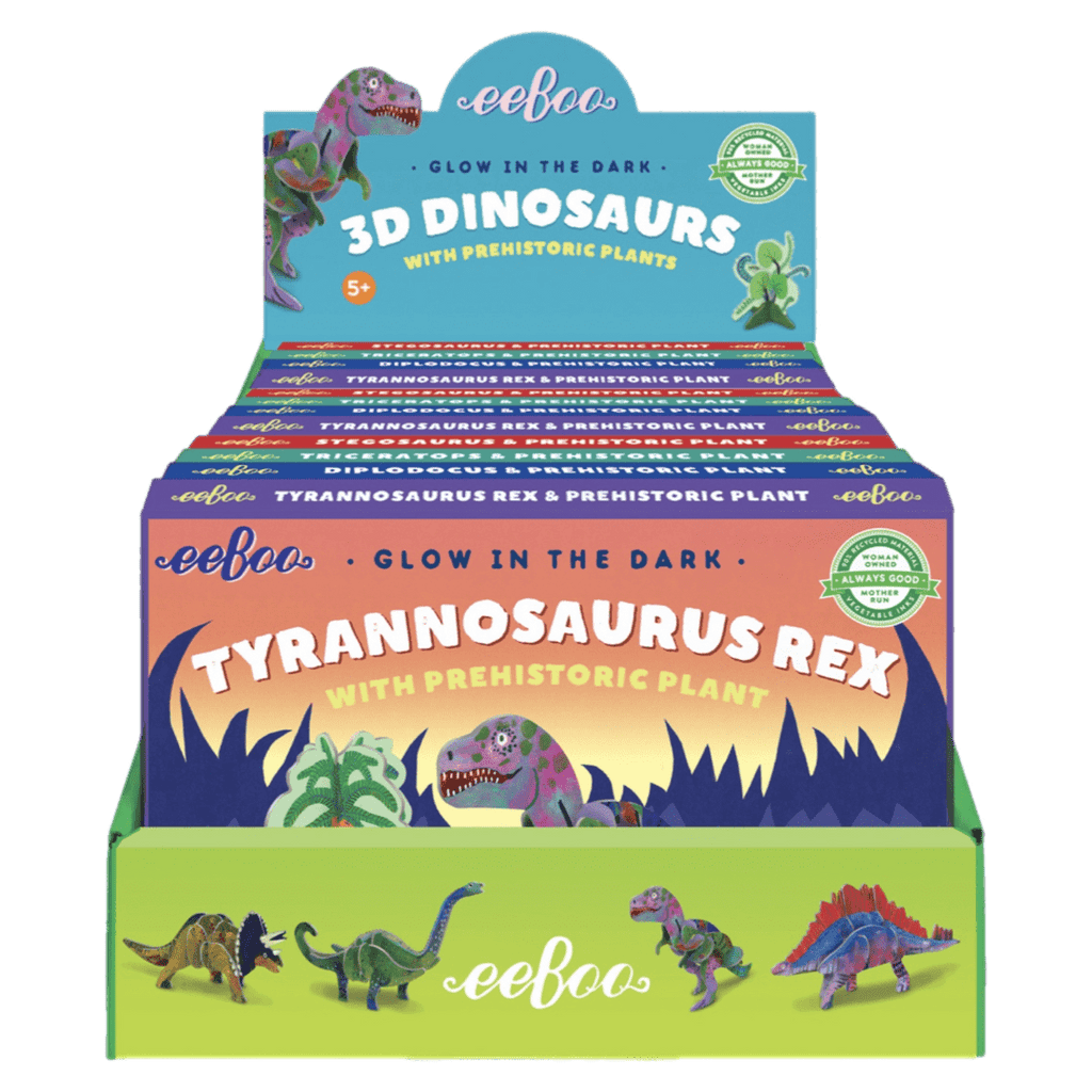 eeBoo 5 Plus 3D Glow in the Dark Dinosaurs