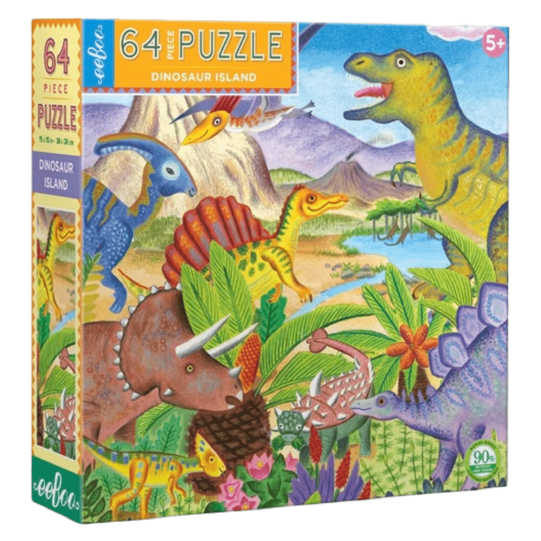 64 Pc Puzzle Dinosaur Island The Donkey's Tale