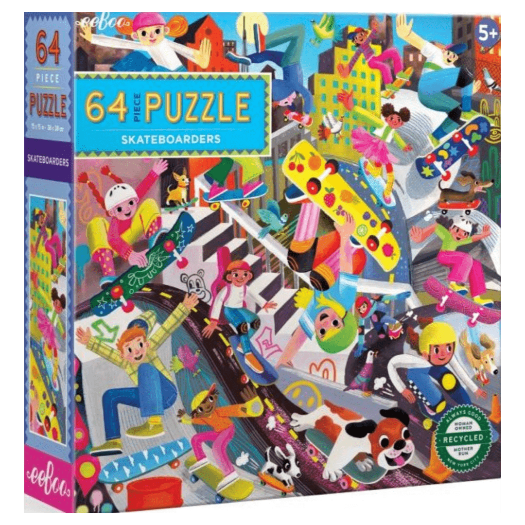 eeBoo 5 Plus 64 Pc Puzzle - Skateboarders