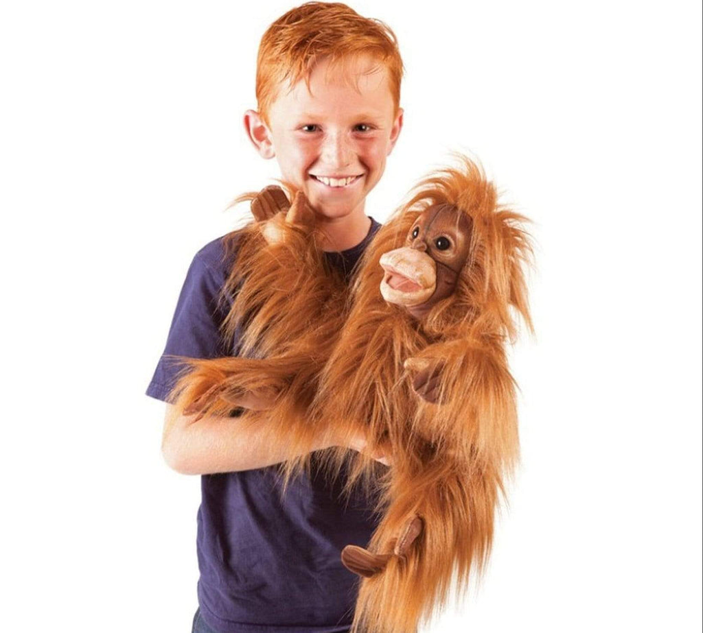Folkmanis 3 Plus Hand Puppet - Animal - Baby Orangutan