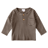 Jamie Kay 0-3 Months to 3 Years Fine Rib Leo Top - Canteen Mini Stripe