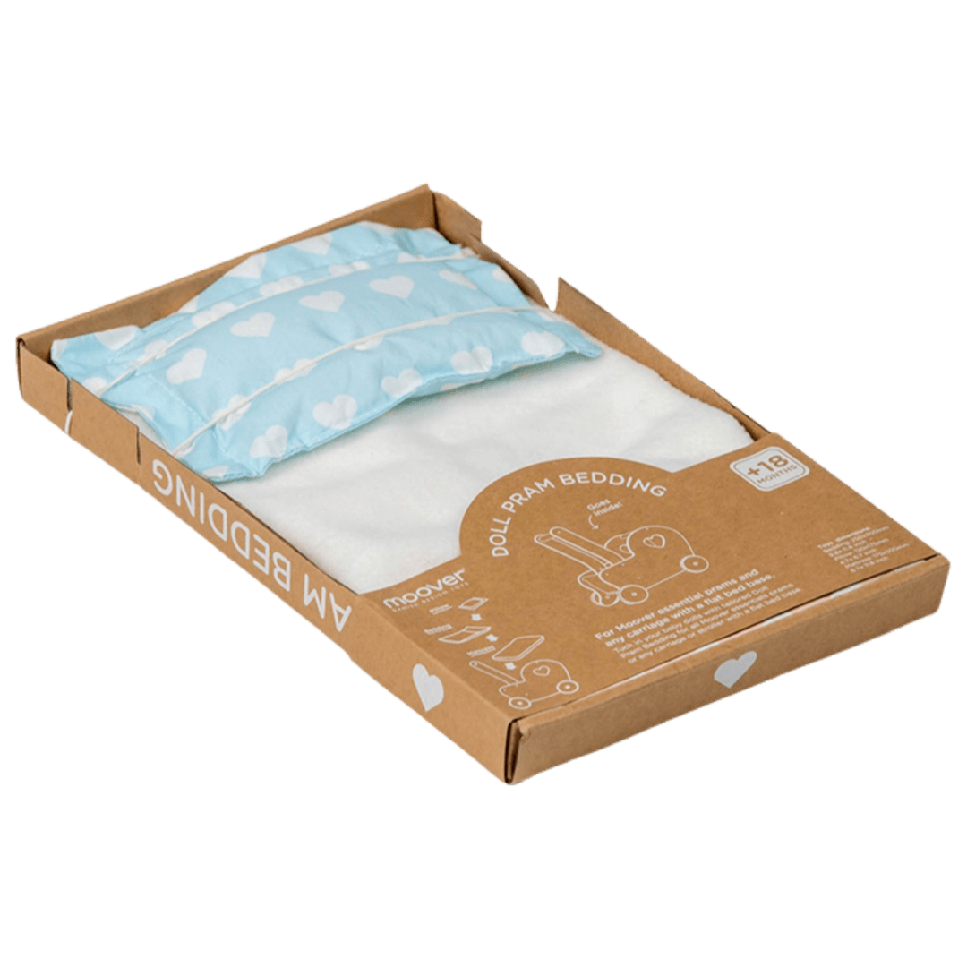 Moover 3 Plus Line Doll's Pram Bedding - Blue