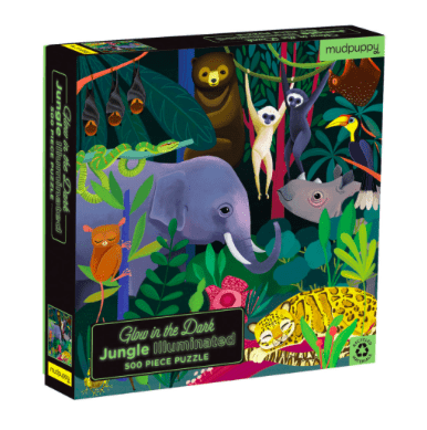 Mudpuppy 8 Plus 500 Pc Puzzle - Glow in the Dark Jungle