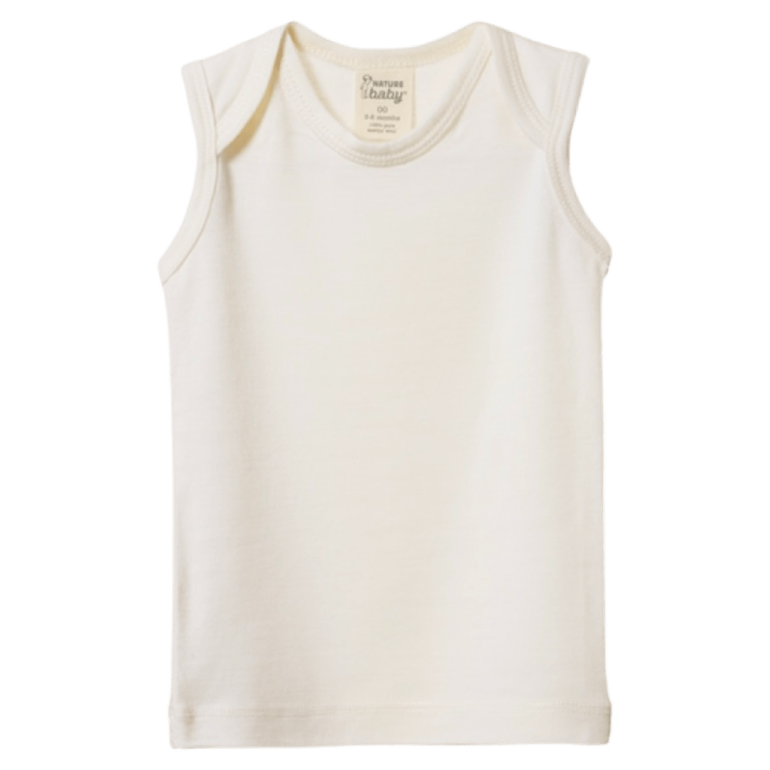 Nature Baby 0-3 Months to 5 Years Merino Singlet - Natural