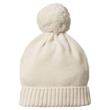 Nature Baby 0-6m to 6-12m Alpine Pom Pom Beanie - Natural