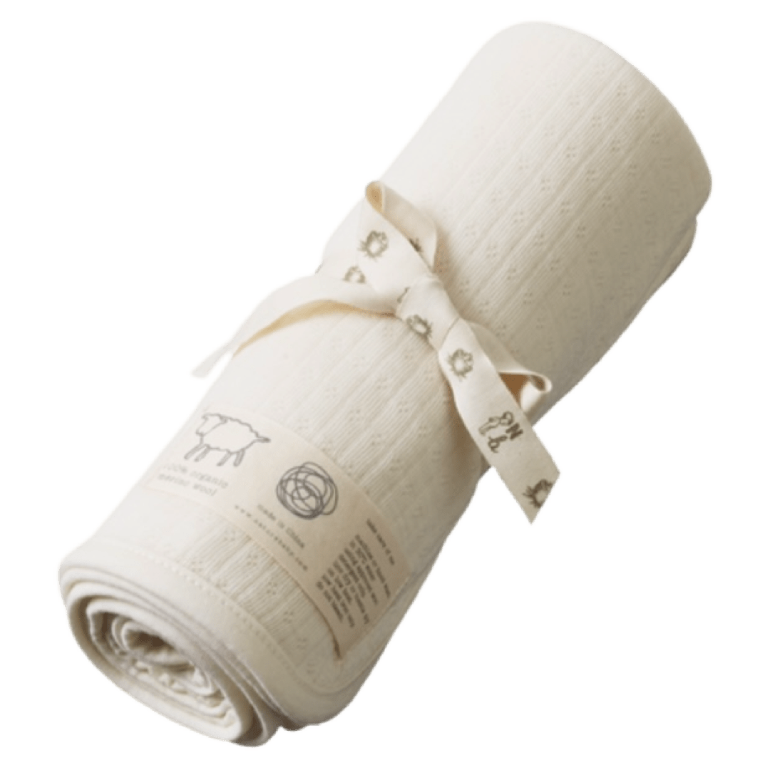 Nature Baby Birth Plus Merino Pointelle Wrap - Natural