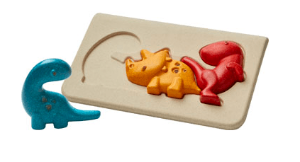 Plan Toys 18 Mths Plus 3 Pc Puzzle -  Dino