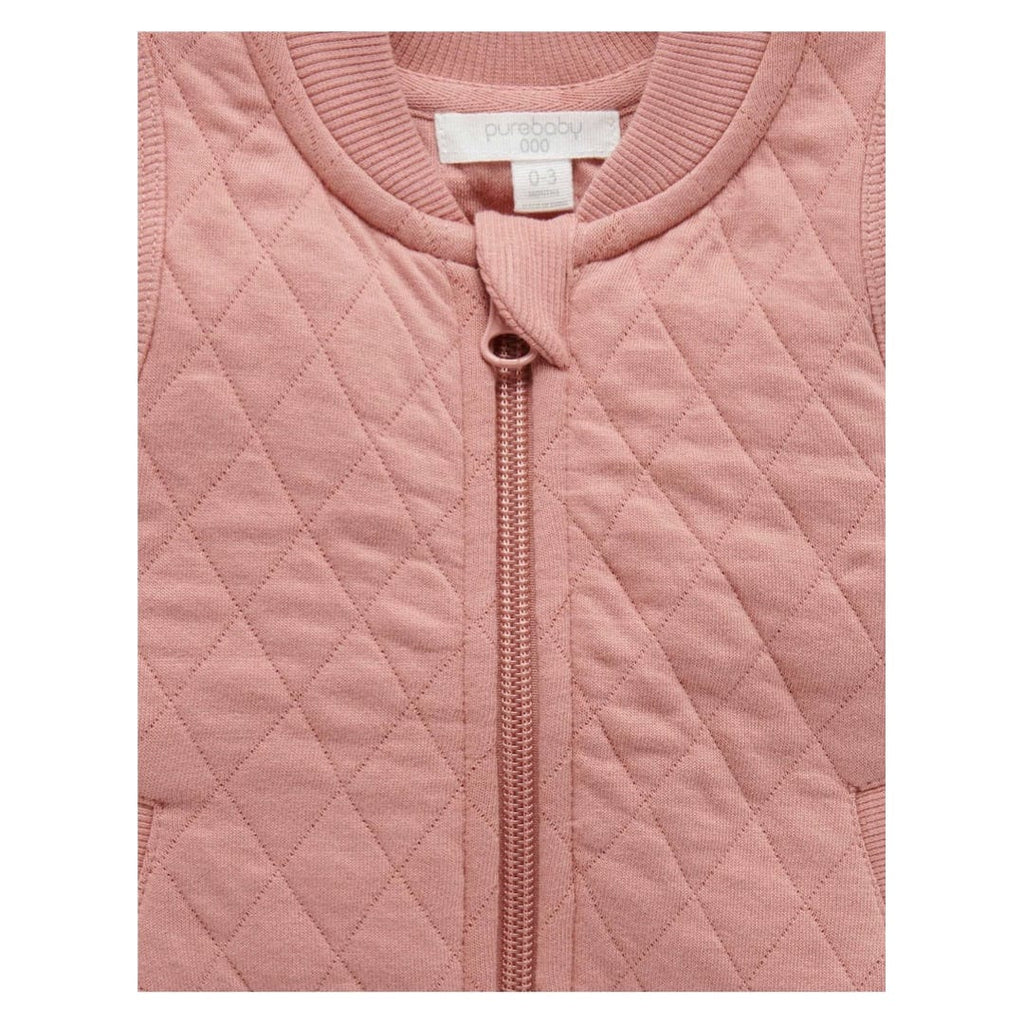 Pure Baby 0 to 5 Quilted Vest - Nectarine