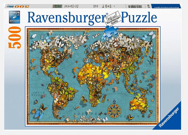 Ravensburger 10 Plus 500 Pc Puzzle - World of Butterflies