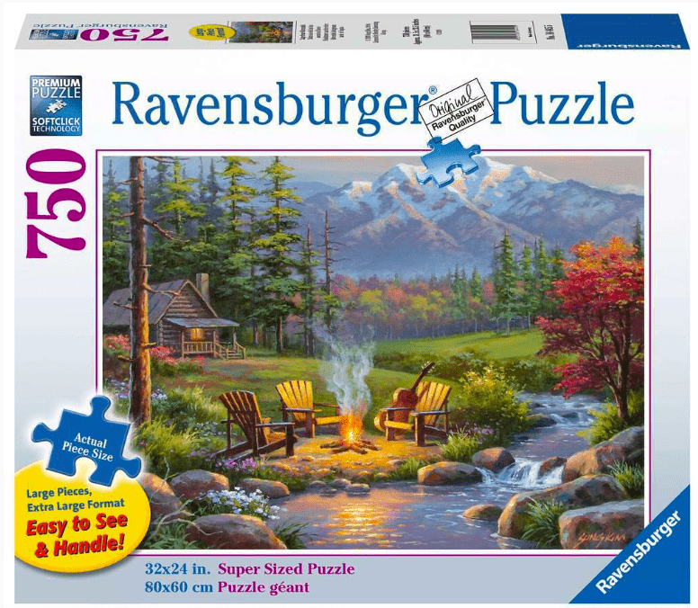 Ravensburger 8 Plus 750 Pc - Large Format Puzzle - Riverside Livingroom
