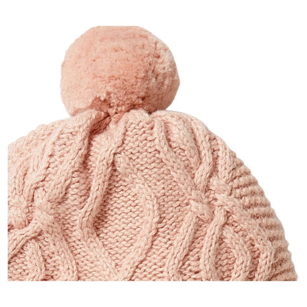Wilson & Frenchy 0-3 Months to 1-2 Years Knitted Cable Hat - Rose