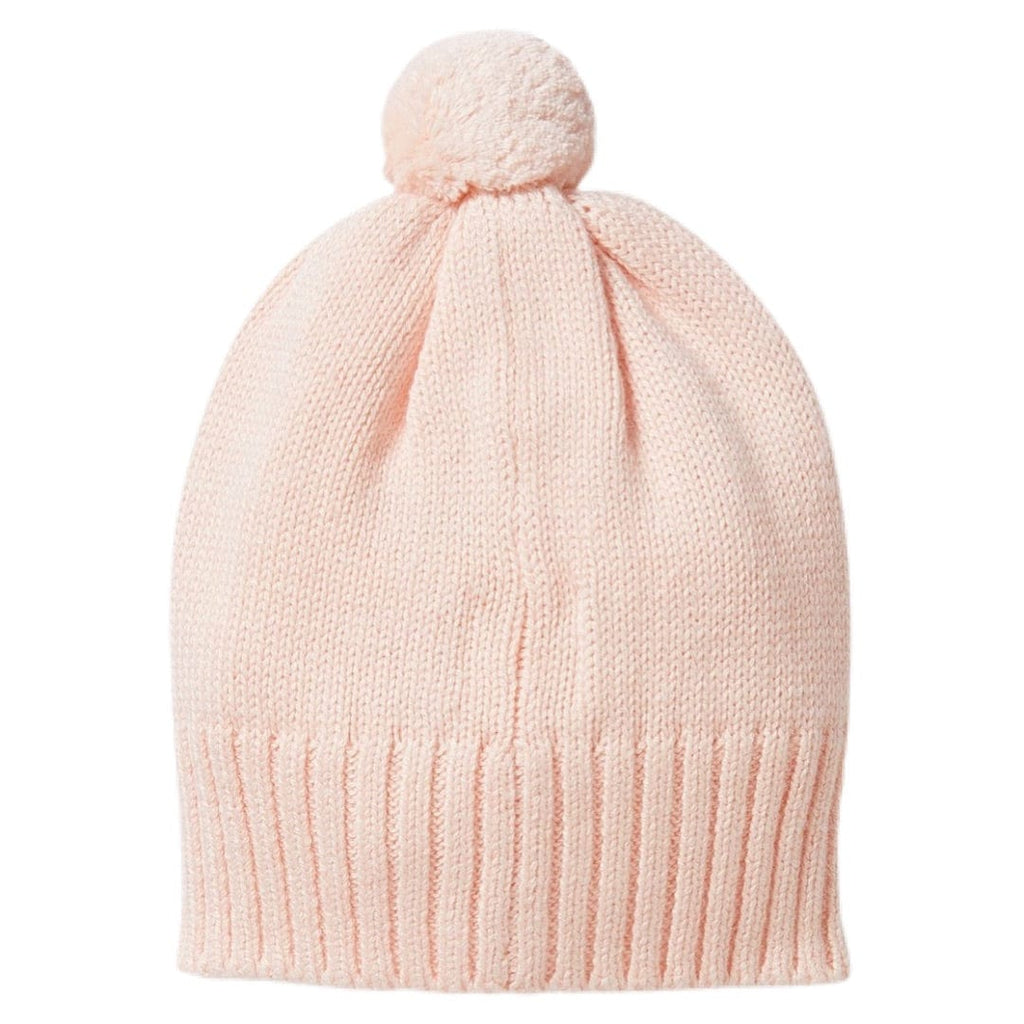 Wilson & Frenchy 0-3 Months to 1-2 Years Knitted Mini Cable Hat - Blush