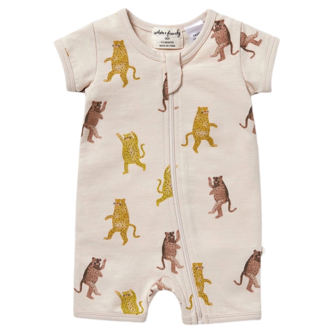 Wilson & Frenchy 0-3 Months to 12-18 Months 0-3M Boyleg Zipsuit - Roar