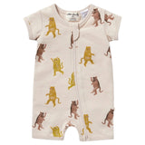 Wilson & Frenchy 0-3 Months to 12-18 Months 0-3M Boyleg Zipsuit - Roar