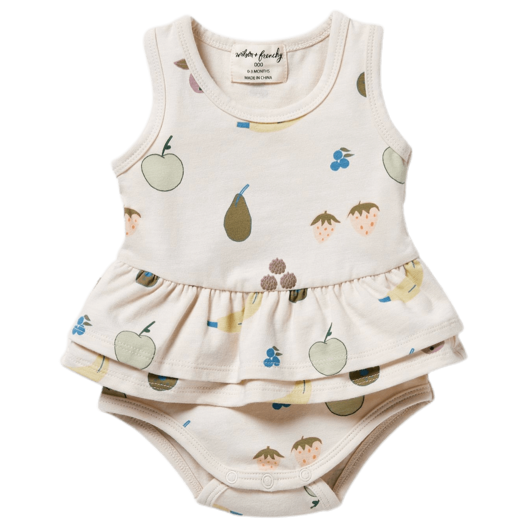 Wilson & Frenchy 0-3 Months to 12-18 Months Ruffle Bodysuit - Fruity