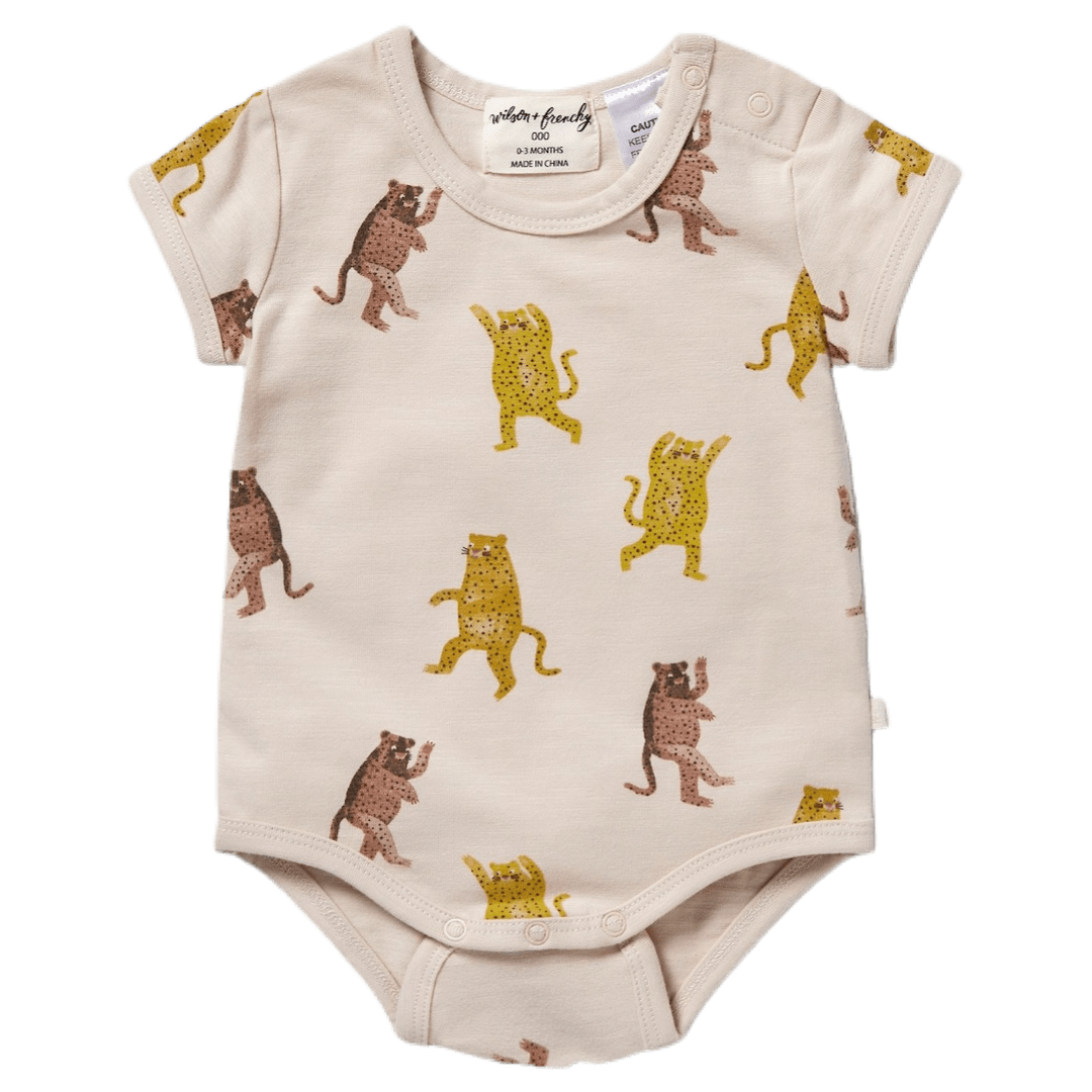 Wilson & Frenchy 0-3 Months to 12-18 Months Short Sleeve Bodysuit - Roar