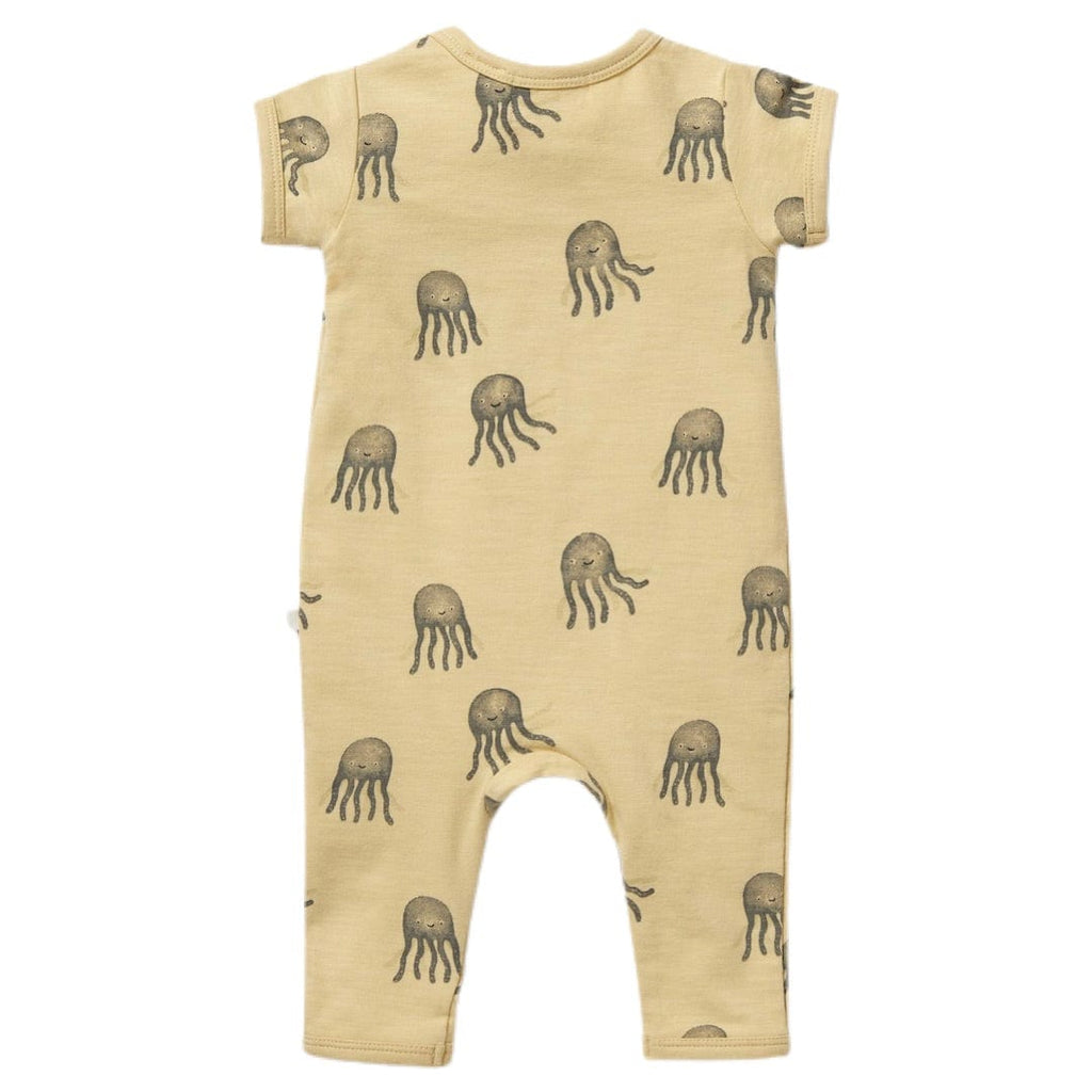 Wilson & Frenchy 0-3 Months to 12-18 Months Zipsuit Short Sleeve - Ollie Octopus