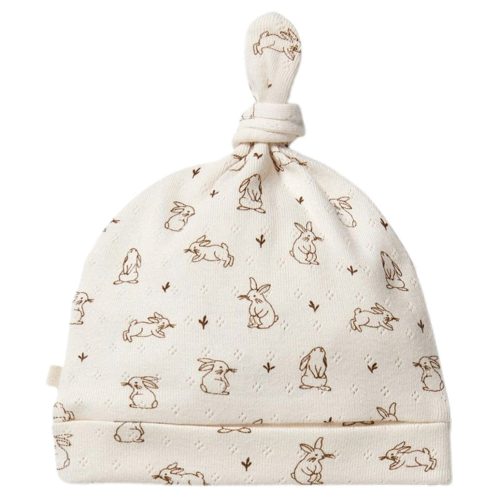 Wilson & Frenchy XXS to 0-3M Pointelle Knot Hat - Bunny Love