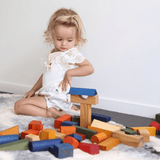 Rainbow Blocks in Wooden Box 30 Piece