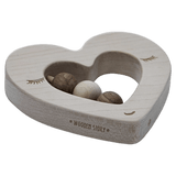 Wooden Story Birth Plus Heart Rattle