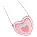 Strawberry Sequin Heart Bag - Strawberry Metallic