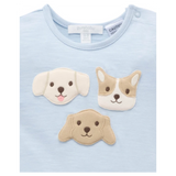 Puppy Short Growsuit - Sky