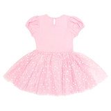Magical Unicorn Puff Slv Tulle Dress - Strawberry Crème