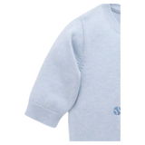 Puppy Embroidered Jumper - Sky Melange