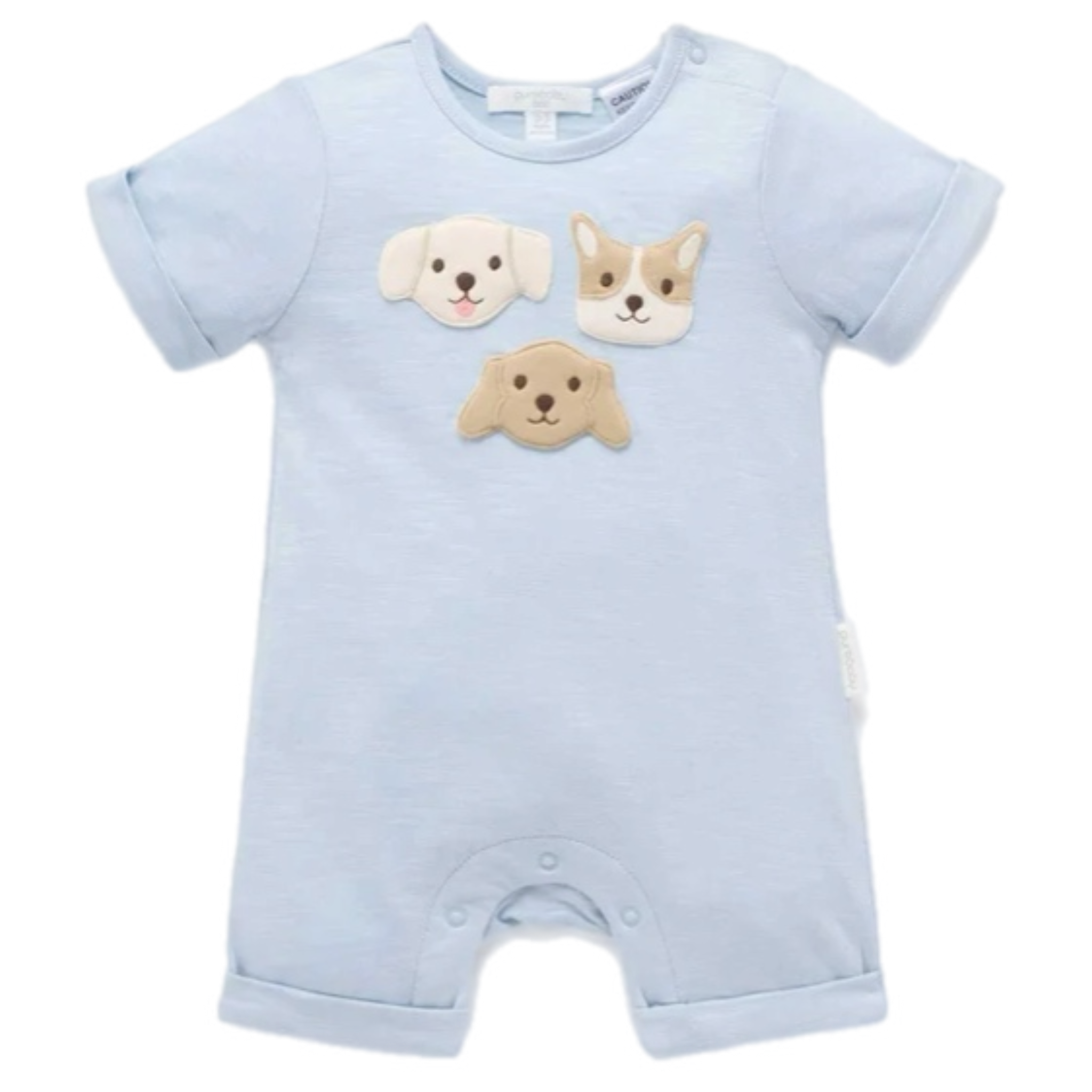Puppy Short Growsuit - Sky