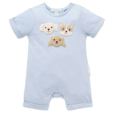 Puppy Short Growsuit - Sky