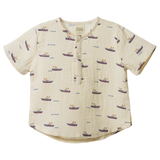 Short Sleeve Caravan Shirt Muslin - Row Boats