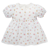 Linen Blend Dress - Butterfly Stripe