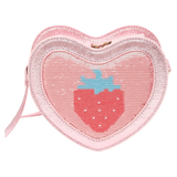 Strawberry Sequin Heart Bag - Strawberry Metallic