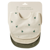 Dribble Bibs 3 Pack - Pears/Natural/Nettle