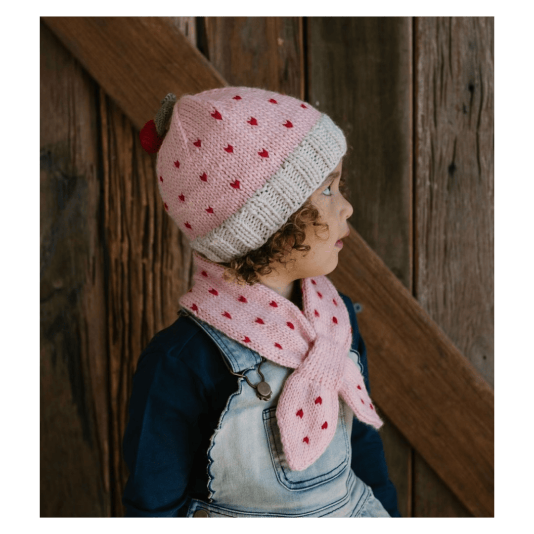 Acorn Kids One Size Cherry Cross Over Scarf - Pink