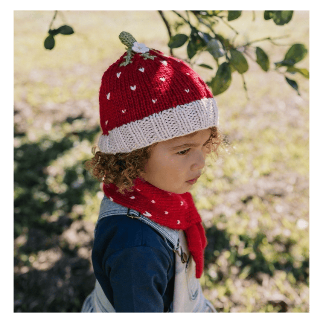 Acorn Kids One Size Strawberry Cross Over Scarf - Red