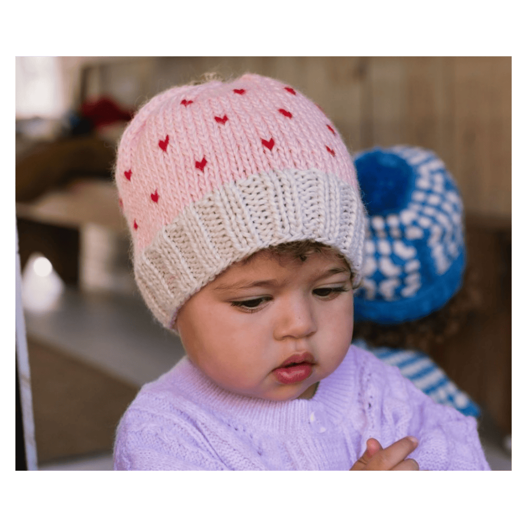 Acorn Kids Small to Large Cherry Beanie - Pink