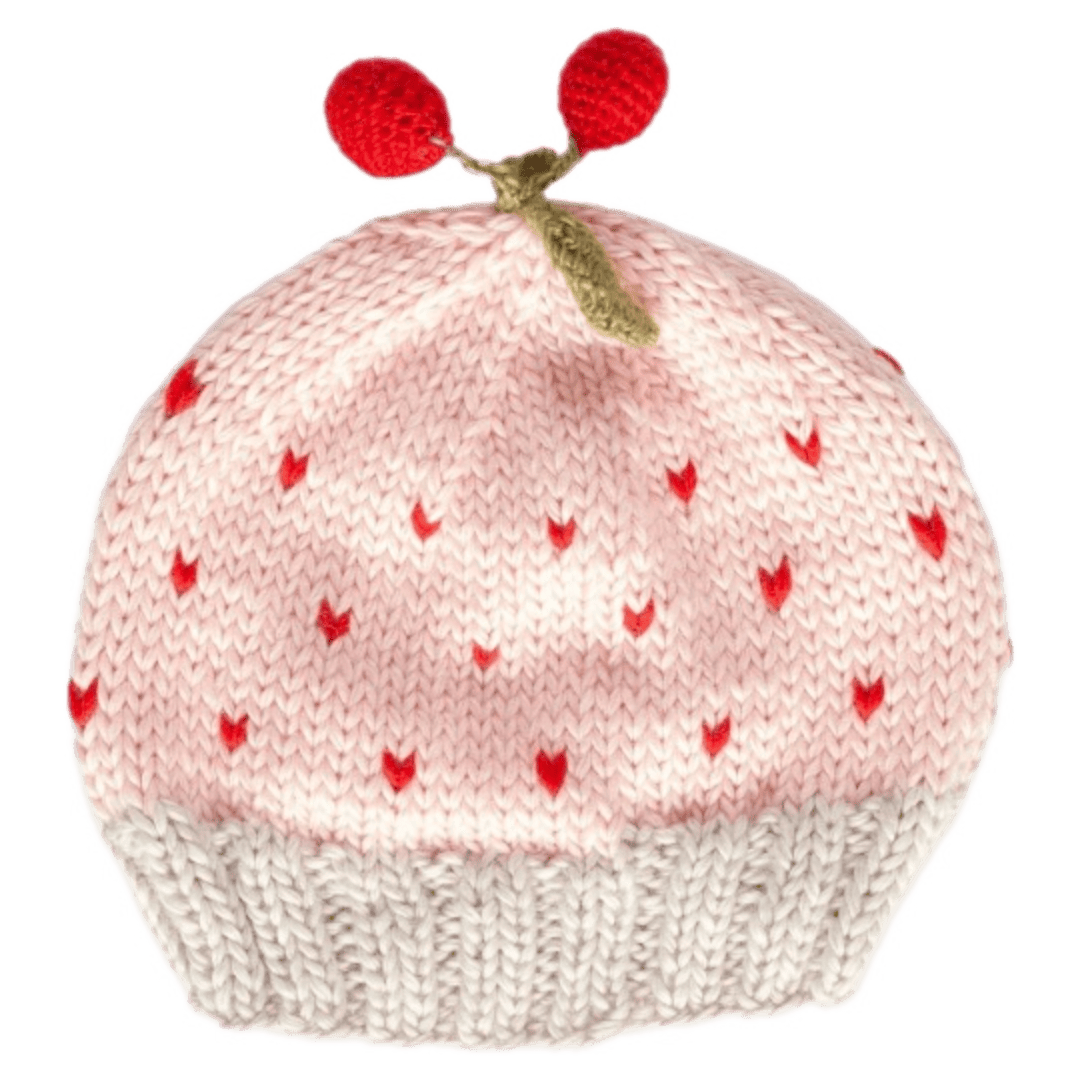 Acorn Kids Small to Large SM Cherry Beanie - Pink