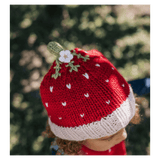 Acorn Kids Small to Large Strawberry Beanie - Red