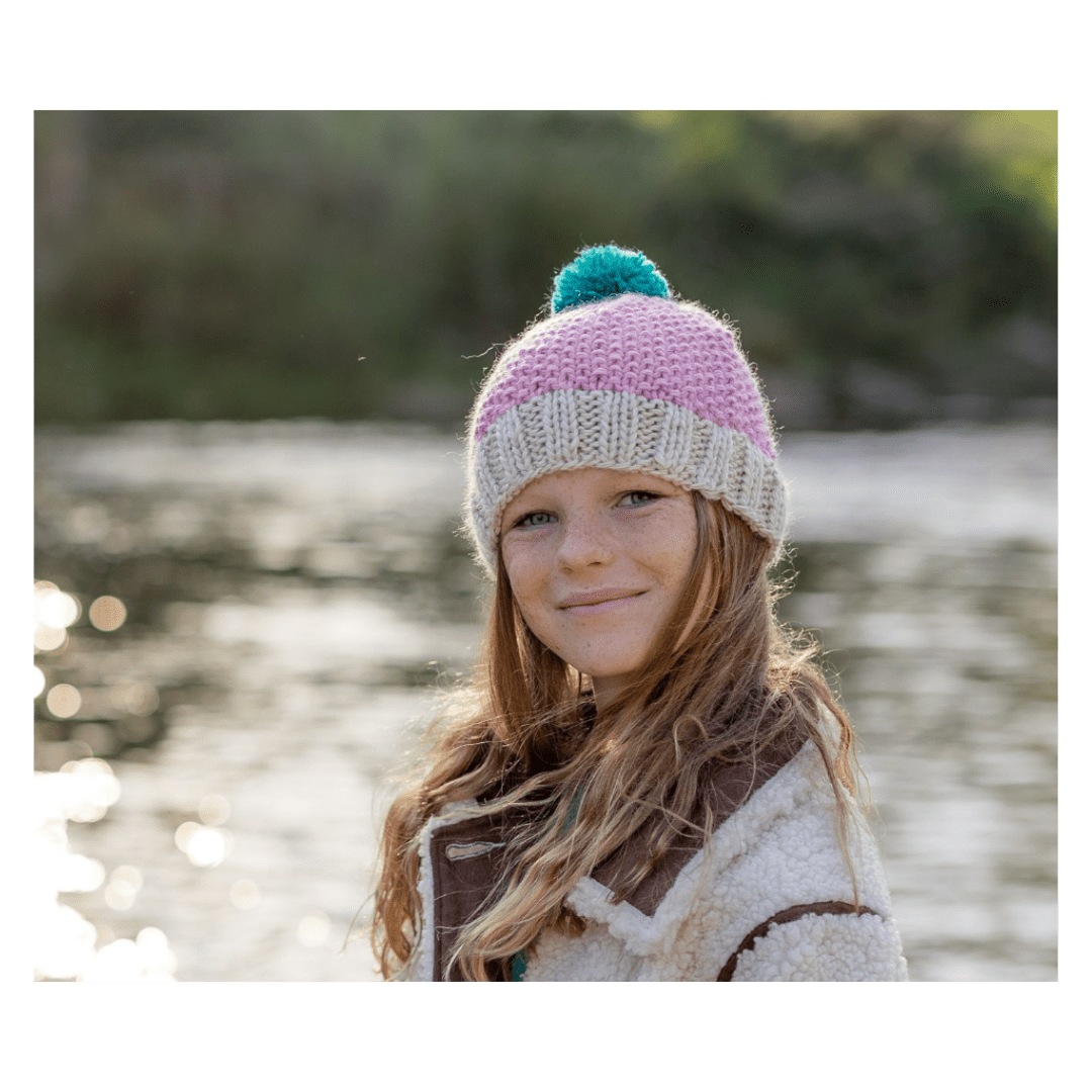 Acorn Kids Small to Large Wilderness Beanie - Pink