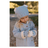 Acorn Kids Small to Medium Bear Mittens - Blue/Cream