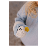 Acorn Kids Small to Medium Bear Mittens - Blue/Cream