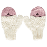 Acorn Kids Small to Medium SM Bear Mittens - Cream/Pink