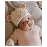 Acorn Kids XXS to Medium Bear Beanie - Cream/Pink