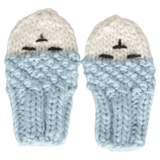 Acorn Kids XXS to XS XXS Bear Infant Mittens - Blue/Cream