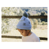 Acorn Kids XXSmall to XLarge Koala Merino Beanie - Blue & Grey